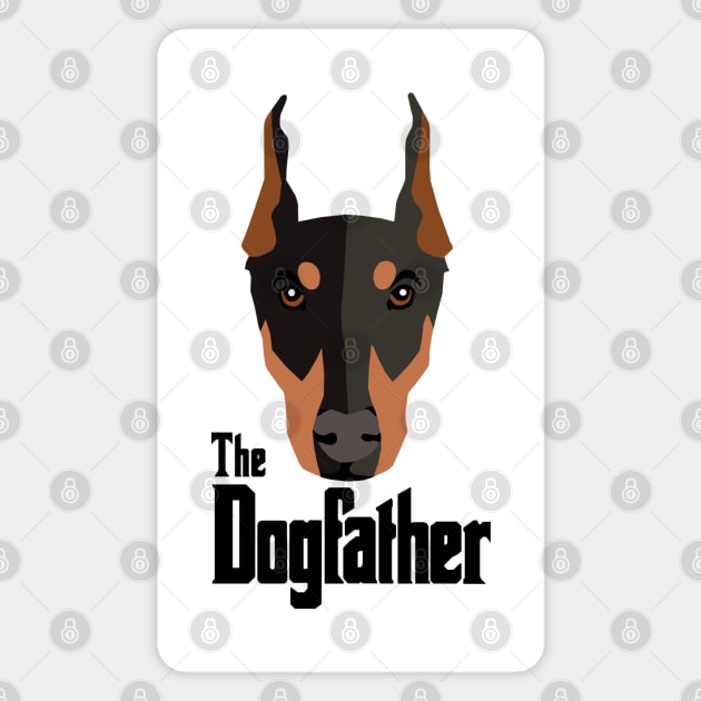 Home Security Doberman The Dogfather Magnet by KewaleeTee